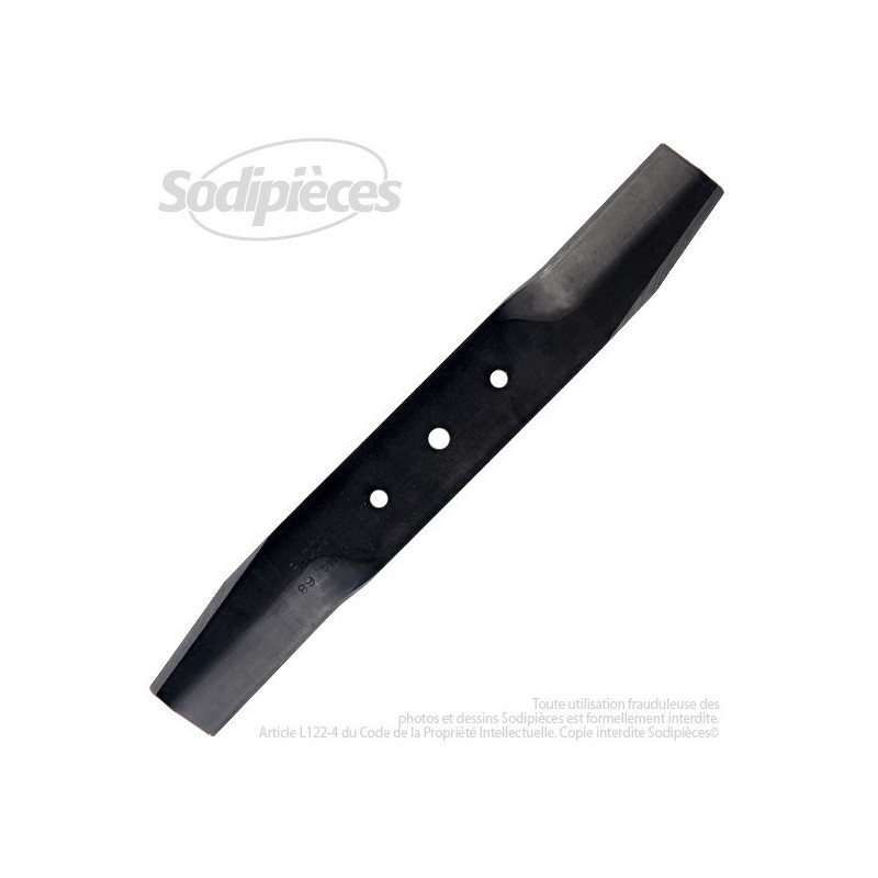 Lame . Coupe 37 cm. Section 50 x 3,5. Alèsage 10 .