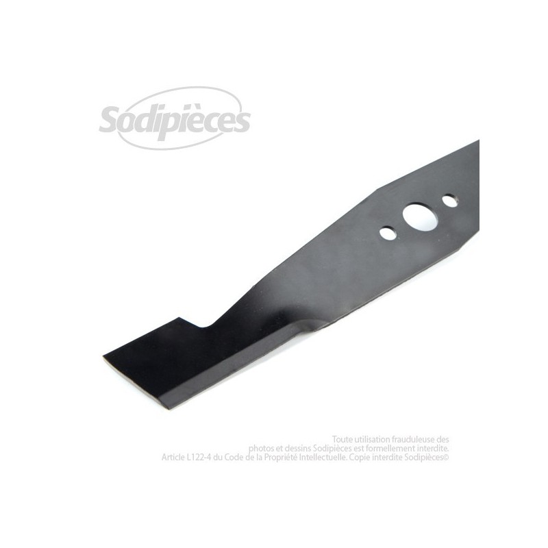 Lame . Coupe 33 cm. Section 50 x 2,5. Alèsage 18,3 .
