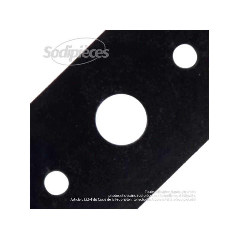 Lame . Coupe 46 cm. Section 55 x 3. Alèsage 18,5 .