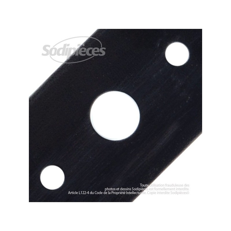 Lame. Coupe à gauche 46 cm. Section 55 x 3. Alèsage 18,5 .