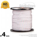 Corde de lanceur Ø 4 mm x 100 m. Cordon 16 fuseaux nylon.