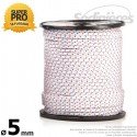 Corde de lanceur Ø 5 mm x 100 m. Cordon 16 fuseaux nylon.