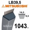 Courroie LB39,5 Mitsuboshi. 16,5 mm x 1043 mm.