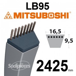 Courroie LB95 Mitsuboshi. 16,5 mm x 2425 mm.
