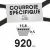 Courroie spécifique MTD 754-0453. 15,8 mm x 920 mm.