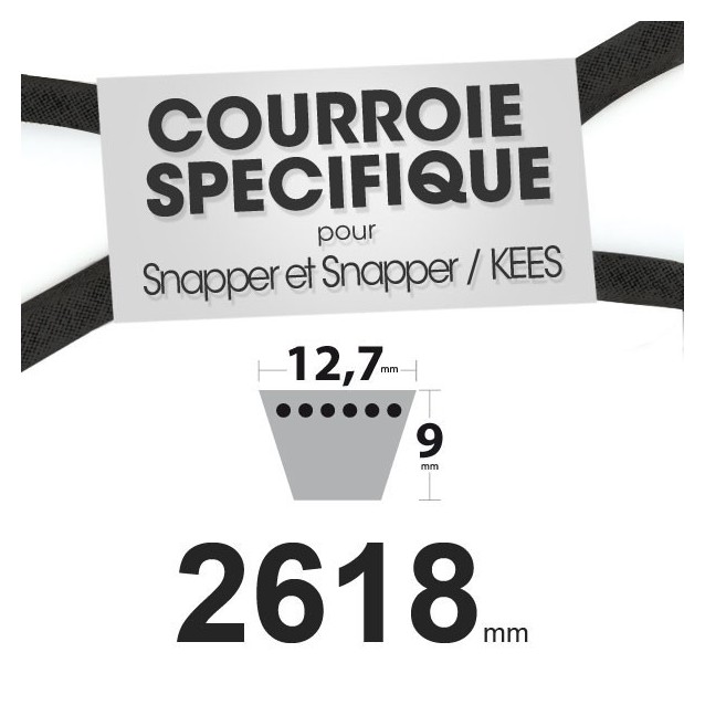 Courroie spécifique Snapper 1-4799. 12,7 mm x 2618 mm.