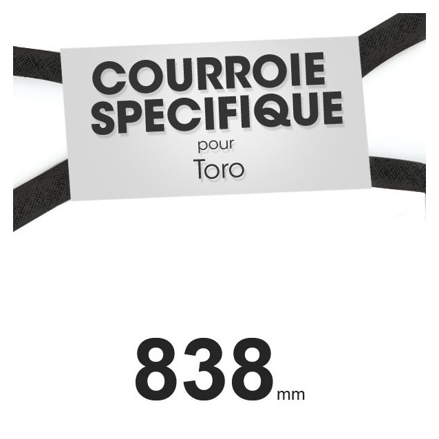 Courroie spécifique Toro 25-6430. 14 lignée x 838 mm.