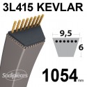 Courroie tondeuse spécifique 3L415 10-6866-00. 9,5 mm x 1054 mm.