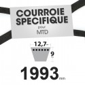 Courroie tondeuse spécifique MTD 954-0461. 12,7 mm x 1993 mm.