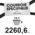 Courroie tondeuse spécifique Murray 37 x 106. 12,7 mm x 2260,6 mm.