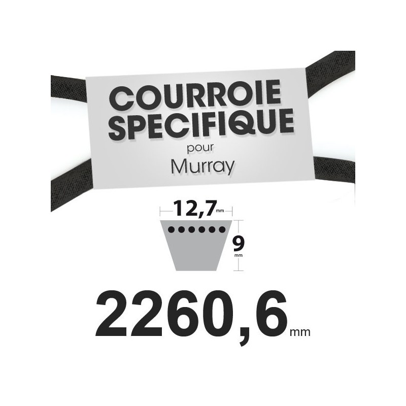 Courroie spécifique Murray 37 x 106. 12,7 mm x 2260,6 mm.