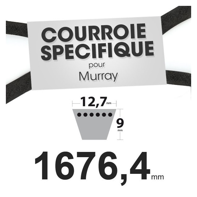 Courroie spécifique Murray 37 x 112. 12,7 mm x 1676,4 mm. Courroie spécifique Murray 37 x 112. 12,7 mm x 1676,4 mm.