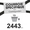 Courroie tondeuse spécifique Castelgarden 35062001/0. 13 mm x 2443 mm.