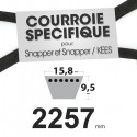 Courroie tondeuse spécifique Snapper 76496. 15,8 mm x 2257 mm.