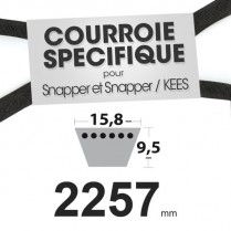Courroie spécifique Snapper 76496. 15,8 mm x 2257 mm.