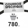 Courroie spécifique MTD 754-0637. 9,5 mm x 780 mm.
