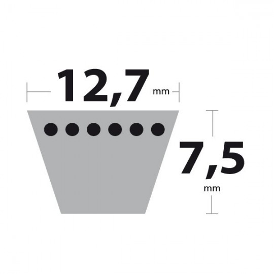 Courroie LA27 Mitsuboshi. 12,7 mm x 704 mm.