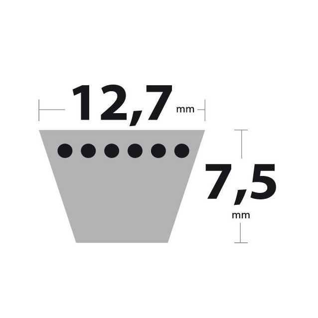 Courroie LA45 Mitsuboshi. 12,7 mm x 1162 mm.