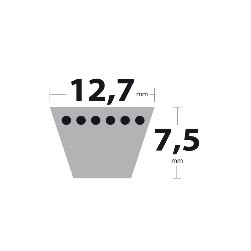 Courroie LA48 Mitsuboshi. 12,7 mm x 1238 mm.