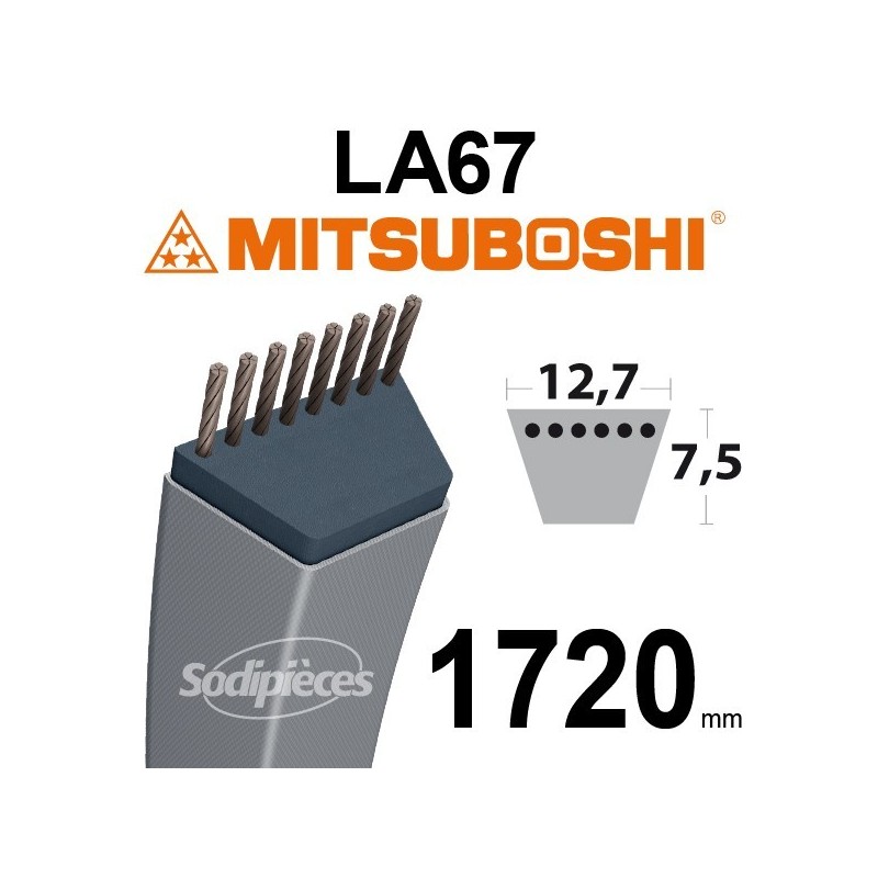 Courroie LA67 Mitsuboshi. 12,7 mm x 1720 mm.