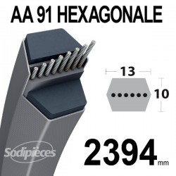 Courroie AA91 Héxagonale. 13 mm x 2394 mm.