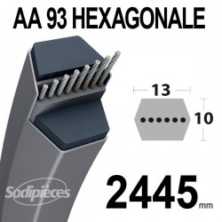 Courroie AA93 Héxagonale. 13 mm x 2445 mm.