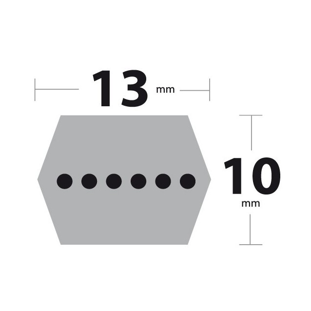 Courroie AA96 Héxagonale. 13 mm x 2521 mm.