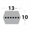 Courroie AA96 Héxagonale. 13 mm x 2521 mm.