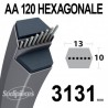 Courroie AA120 Héxagonale. 13 mm x 3131 mm.