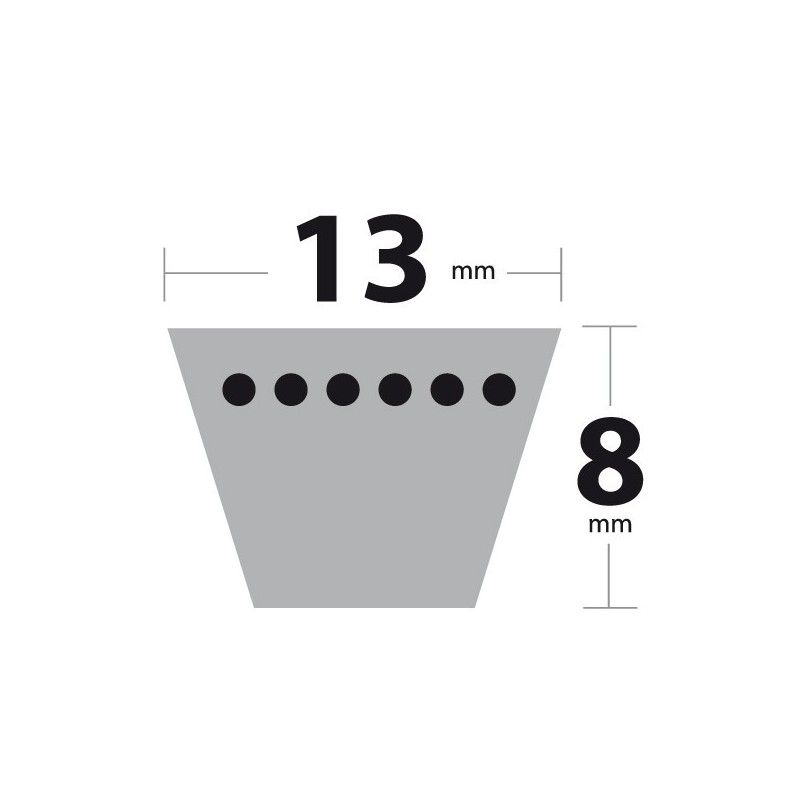 Courroie A29,5 Trapézoïdale. 13 mm x 799 mm.