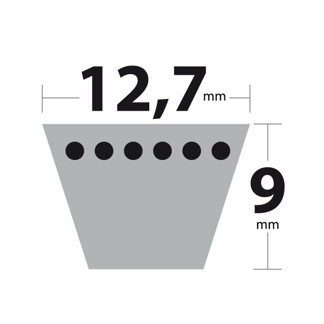 Courroie 4L220 Traditionnelle Trapézoïdale. 12,7 mm x 559 mm.
