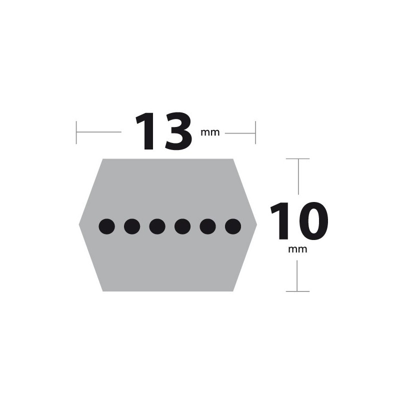 Courroie AA83 Héxagonale. 13 mm x 2191 mm.