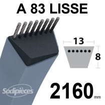 Courroie A83 Trapézoïdale. 13 mm x 2160 mm.