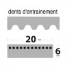 Courroie 1440-8M20 Simple Denture. Larg : 20 mm x 1440 mm.