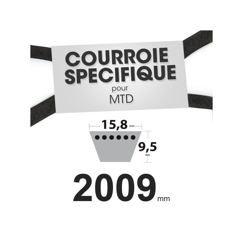 Courroie spécifique MTD 7540349. 12,7 mm x 2009 mm.
