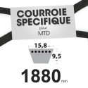 Courroie tondeuse spécifique MTD 7540371A. 15,8 mm x 1880 mm.