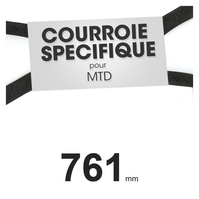 Courroie spécifique MTD 7540346. 9,5 mm x 761 mm.