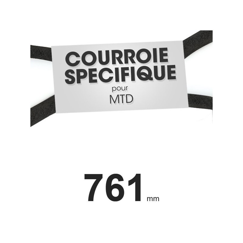 Courroie spécifique MTD 7540346. 9,5 mm x 761 mm.