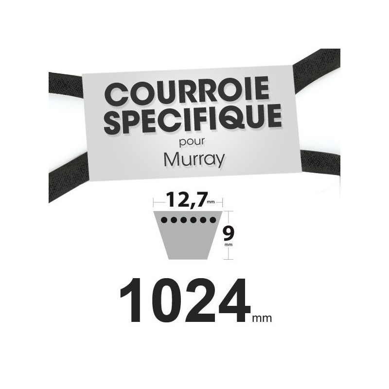 Courroie spécifique Murray 37 x 38,37x1-20555. 12,7 mm x 1024 mm.