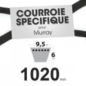 Courroie tondeuse spécifique Murray 37 x 49. 9,5 mm x 1020 mm.
