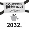 Courroie tondeuse spécifique AYP/Roper 124293X. 12,7 mm x 2032 mm.