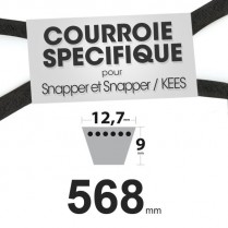 Courroie spécifique Snapper 12354. 12,7 mm x 568 mm.