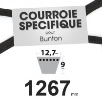 Courroie spécifique Bunton PLO643. 12,7 mm x 1267 mm.