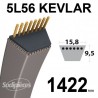 Courroie 5L56 Kevlar Trapézoïdale. 15,8 mm x 1422 mm. Courroie 5L56 Kevlar Trapézoïdale. 15,8 mm x 1422 mm.