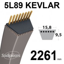 Courroie 5L89 Kevlar Trapézoïdale. 15,8 mm x 2261 mm.