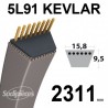 Courroie 5L91 Kevlar Trapézoïdale. 15,8 mm x 2311 mm.