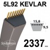 Courroie 5L92 Kevlar Trapézoïdale. 15,8 mm x 2337 mm. Courroie 5L92 Kevlar Trapézoïdale. 15,8 mm x 2337 mm.