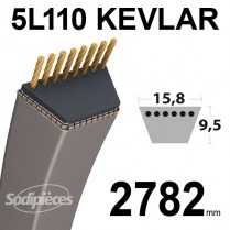 Courroie 5L110 Kevlar Trapézoïdale. 15,8 mm x 2782 mm.