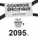 Courroie tondeuse spécifique AYP/Roper 140067. 12,7 mm x 2095 mm.