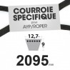 Courroie spécifique AYP/Roper 140067. 12,7 mm x 2095 mm. Courroie spécifique AYP/Roper 140067. 12,7 mm x 2095 mm.